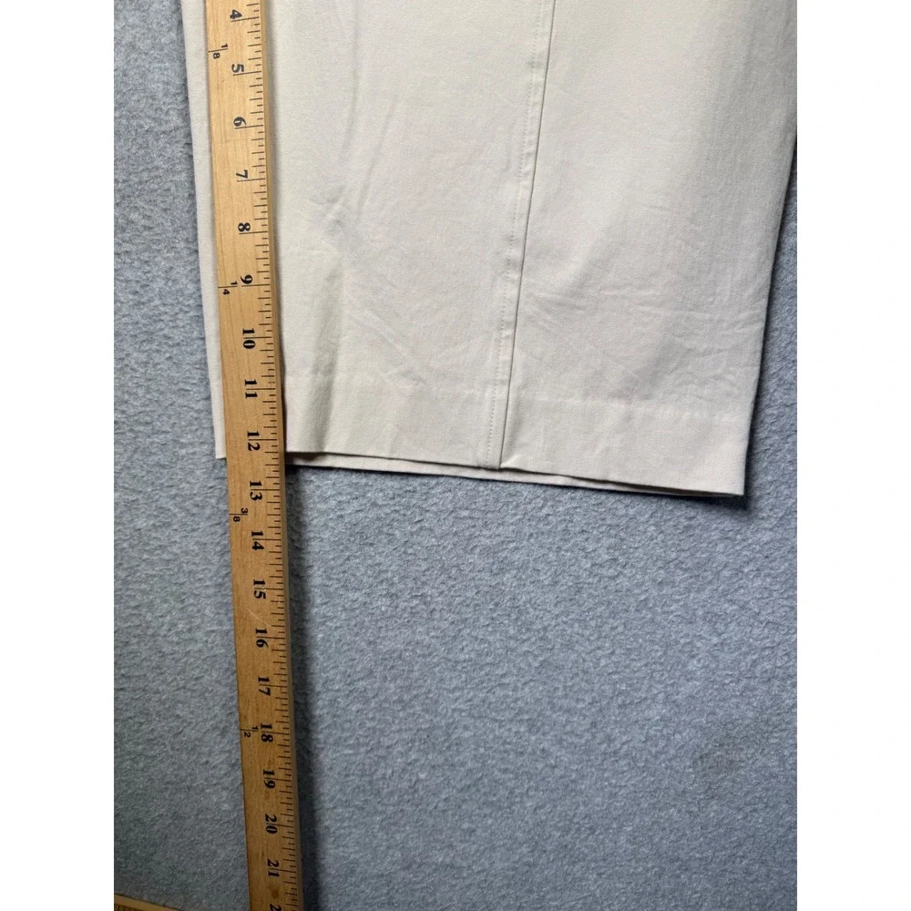 Talbots Heritage Shorts‎ Women 14 Beige Bermuda Stretch Seam Detail Side Zip